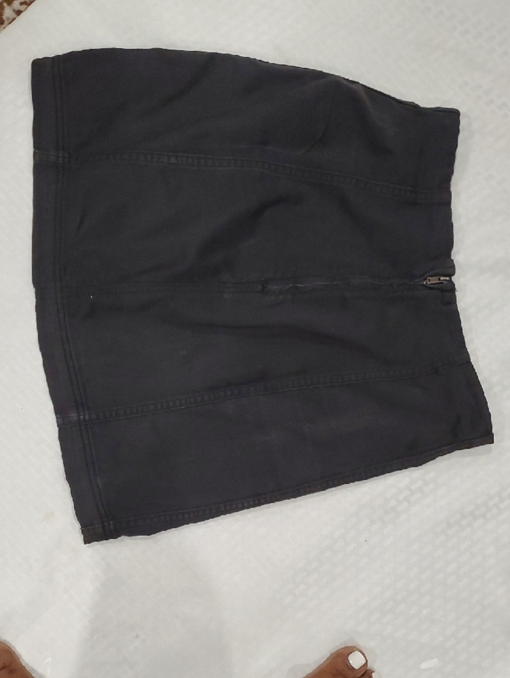 Free People Black Structured Panel Mini Skirt - Picture 5 of 7